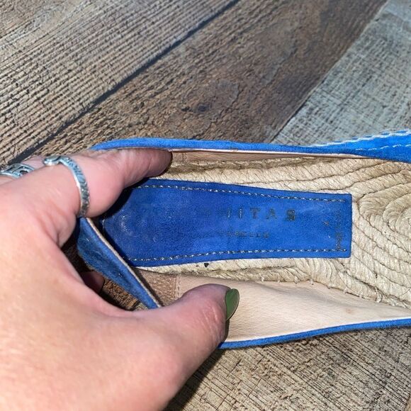 Paloma Blue Bow Suede Espadrilles Flats - Picture 6 of 12